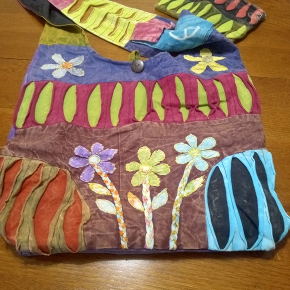 Nepal Sling Patchwork Tote - Picture 2 of 7